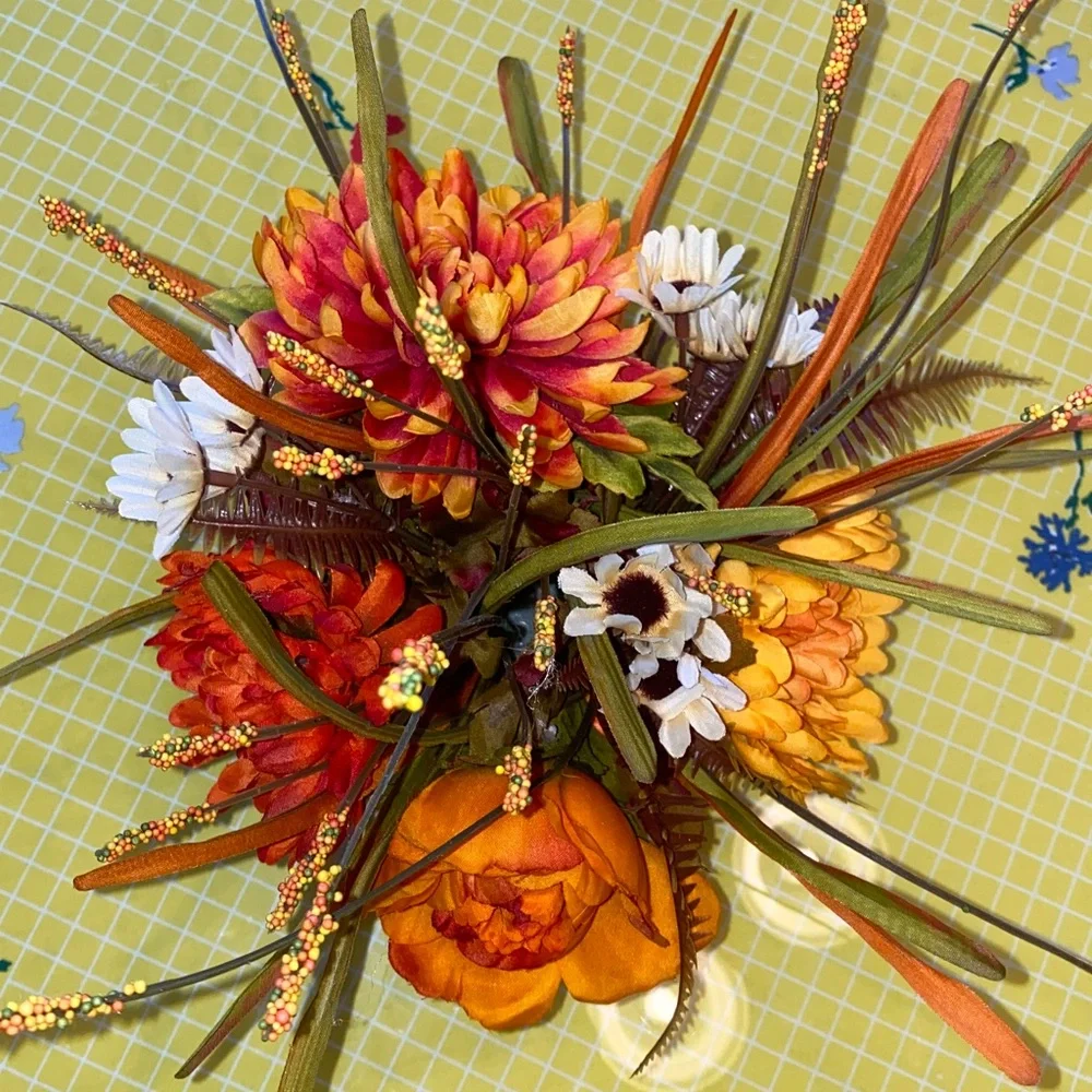 Fall Thanksgiving Pumpkin Flower Arrangement * Free Gift With Purchase *